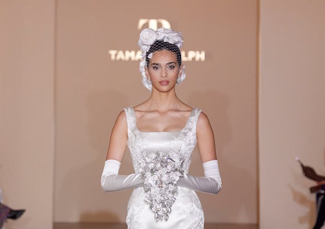 fashion week full length haute couture paris richard bord tamara ralph dress formal wear fashion gown wedding gown glove evening dress bride person woman