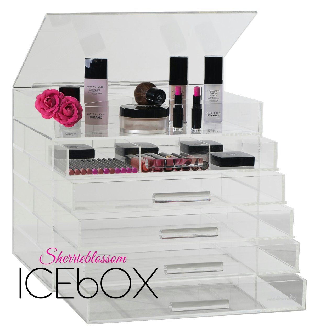 drawer furniture lipstick cosmetics