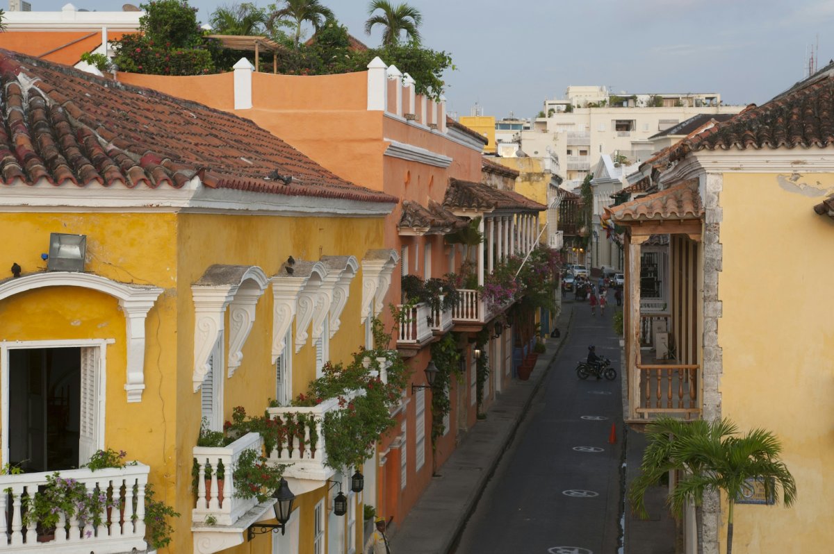 yellow and orange buildings