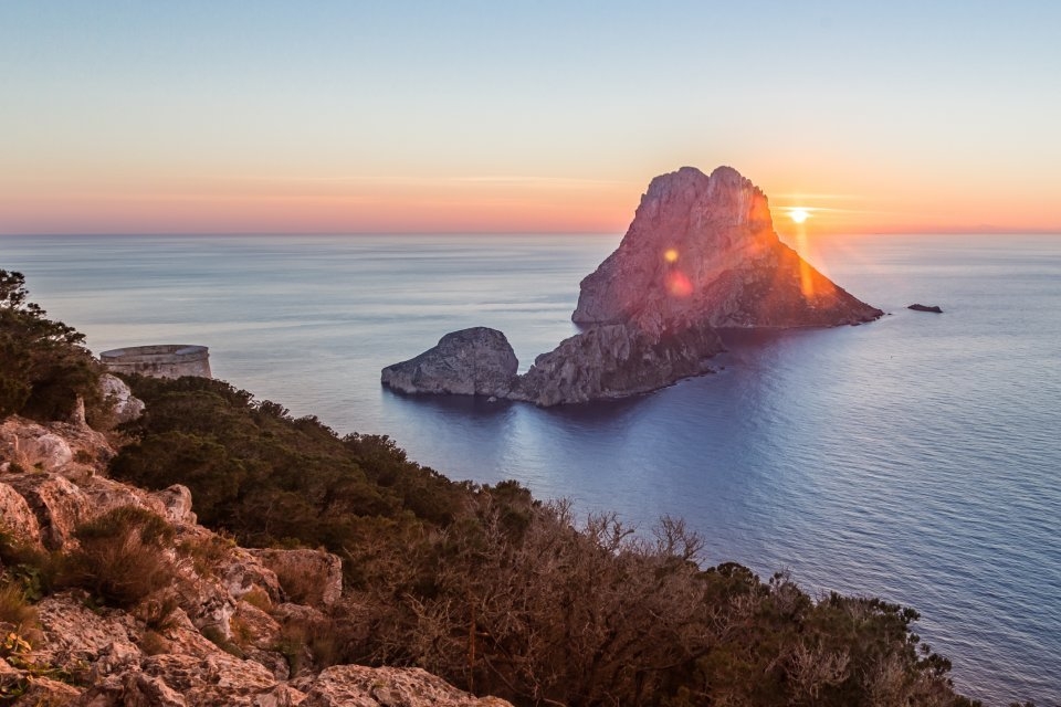 A rock near the coast of Ibiza.