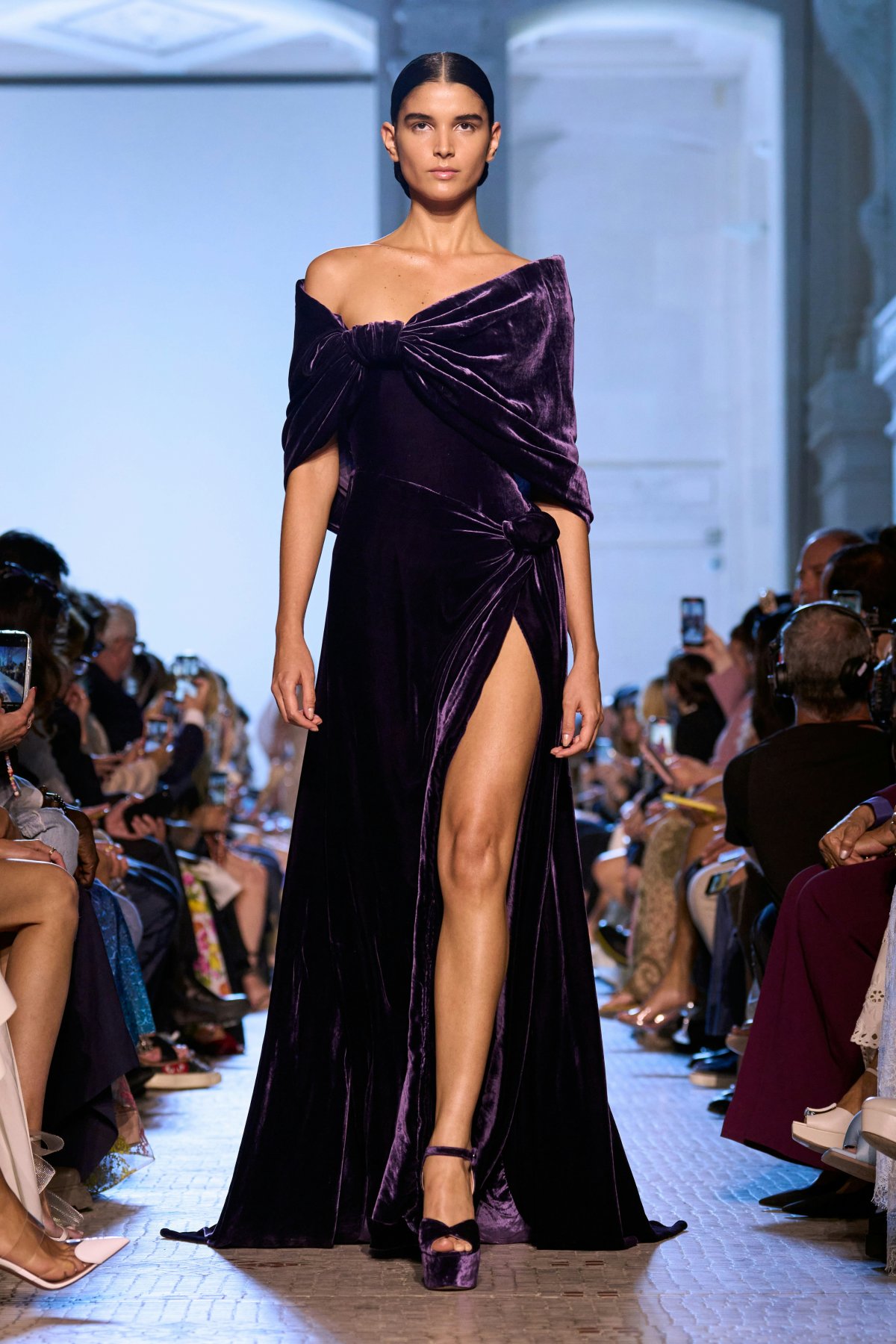 fashion dress evening dress formal wear adult female person woman mobile phone high heel