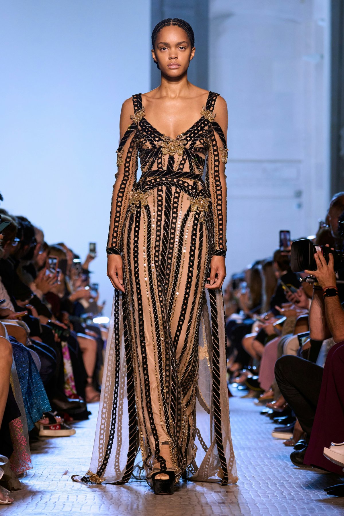 fashion clothing dress evening dress formal wear adult female person woman mobile phone