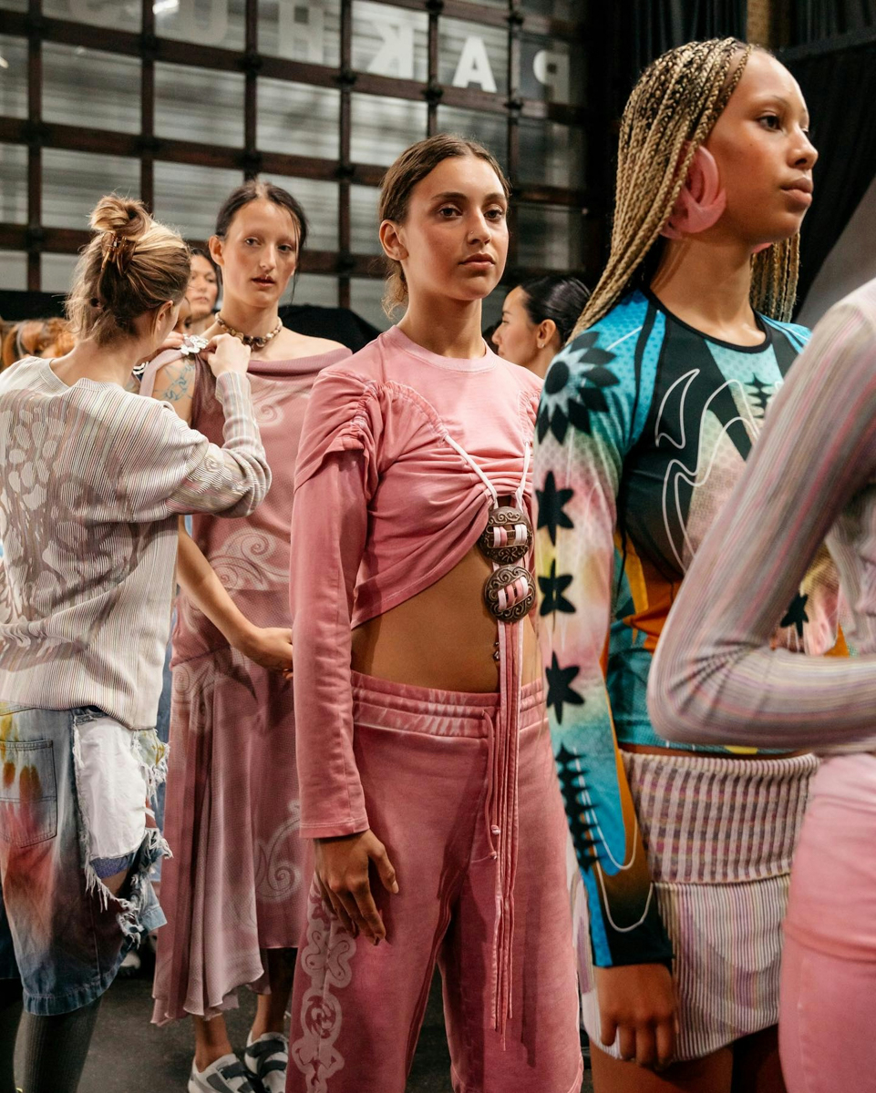 A line of models before going on the runway. Photo via Instagram/ @cphfw