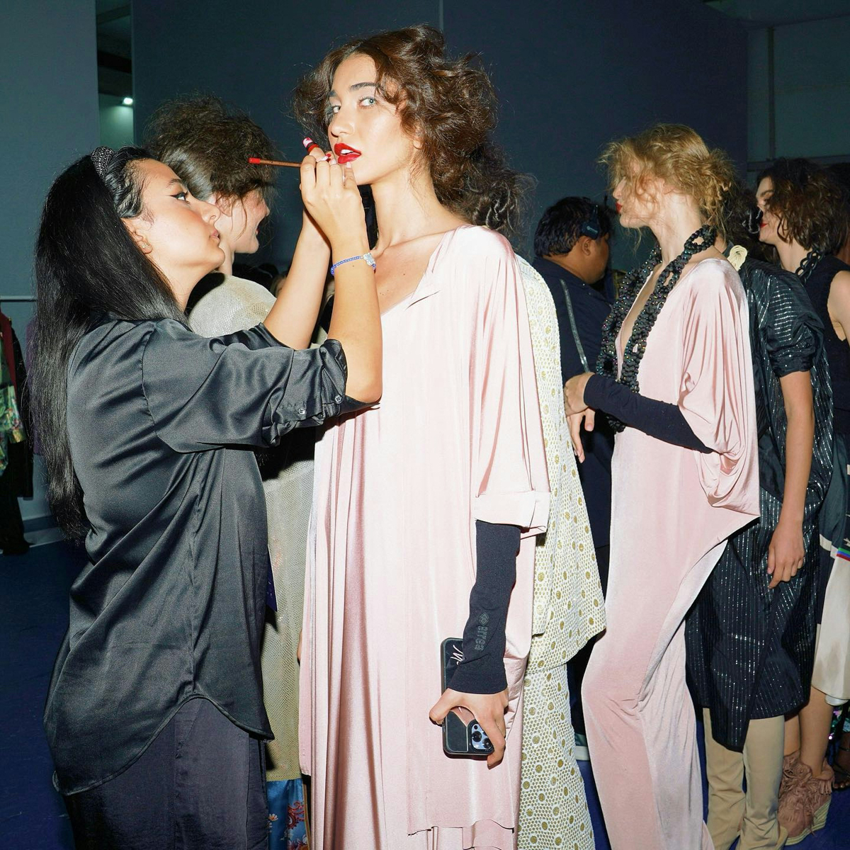 Models getting ready. Photo via Instagram/ @dubaifashionweek