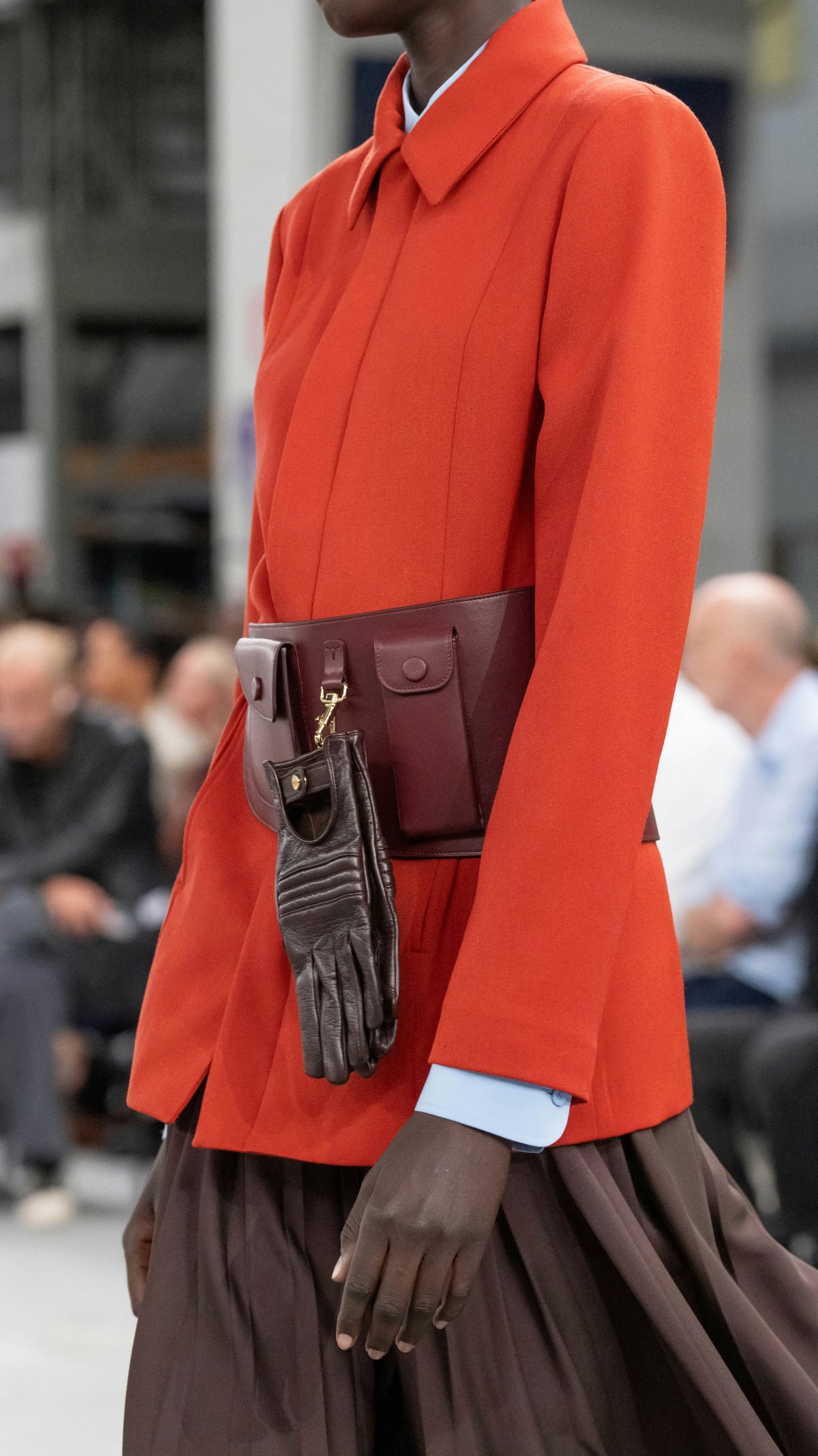 accessories bag handbag coat long sleeve purse formal wear glove dress fashion