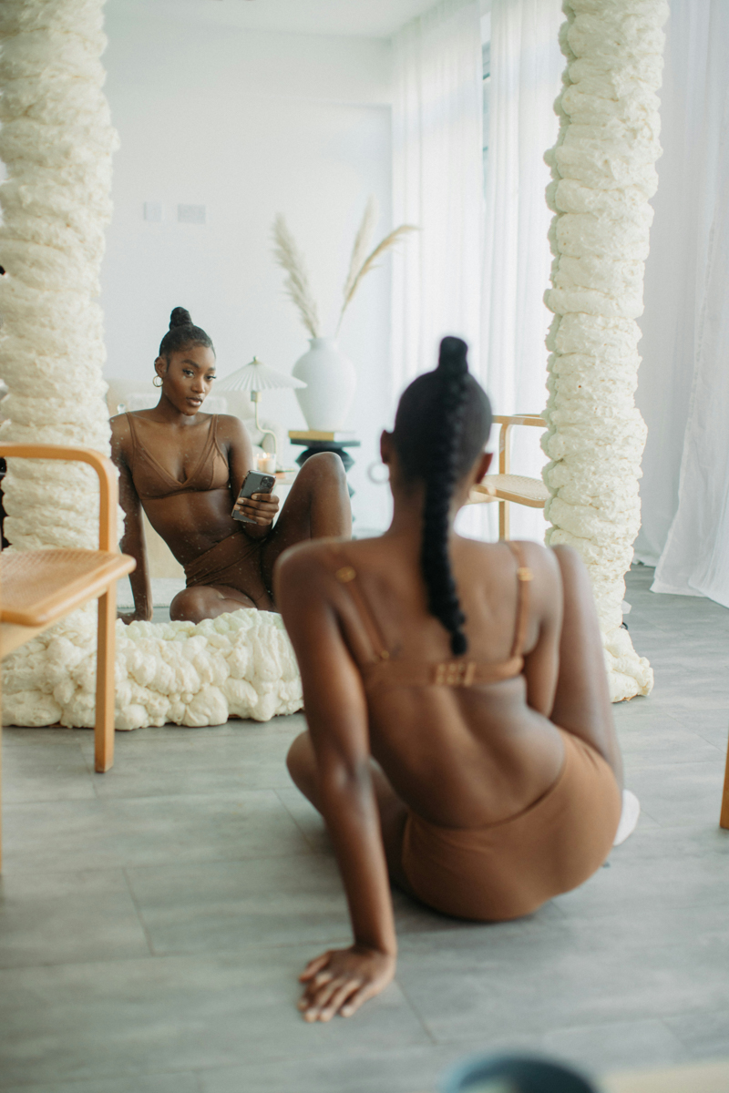 back body part person adult female woman bathing pilates sport working out