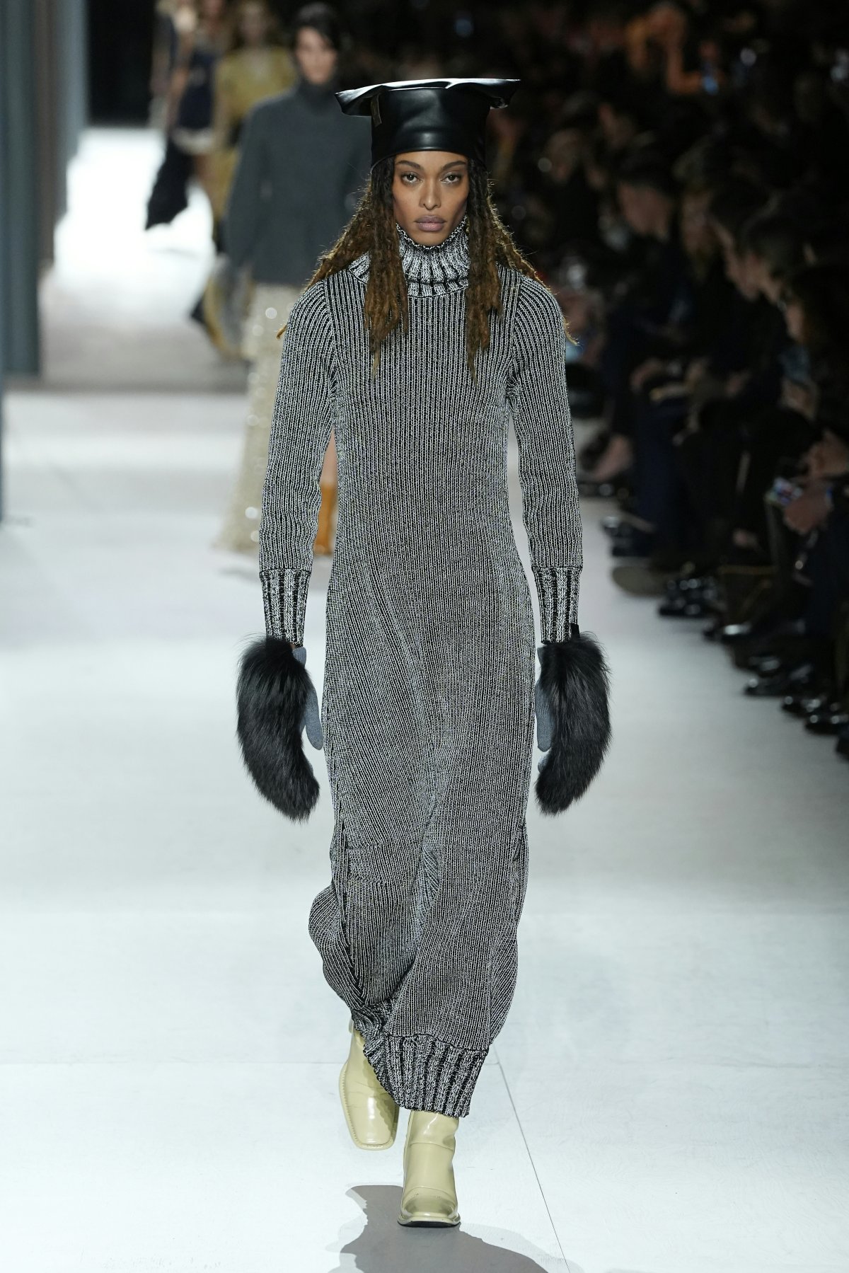 paris fashion long sleeve sleeve people person adult female woman dress face