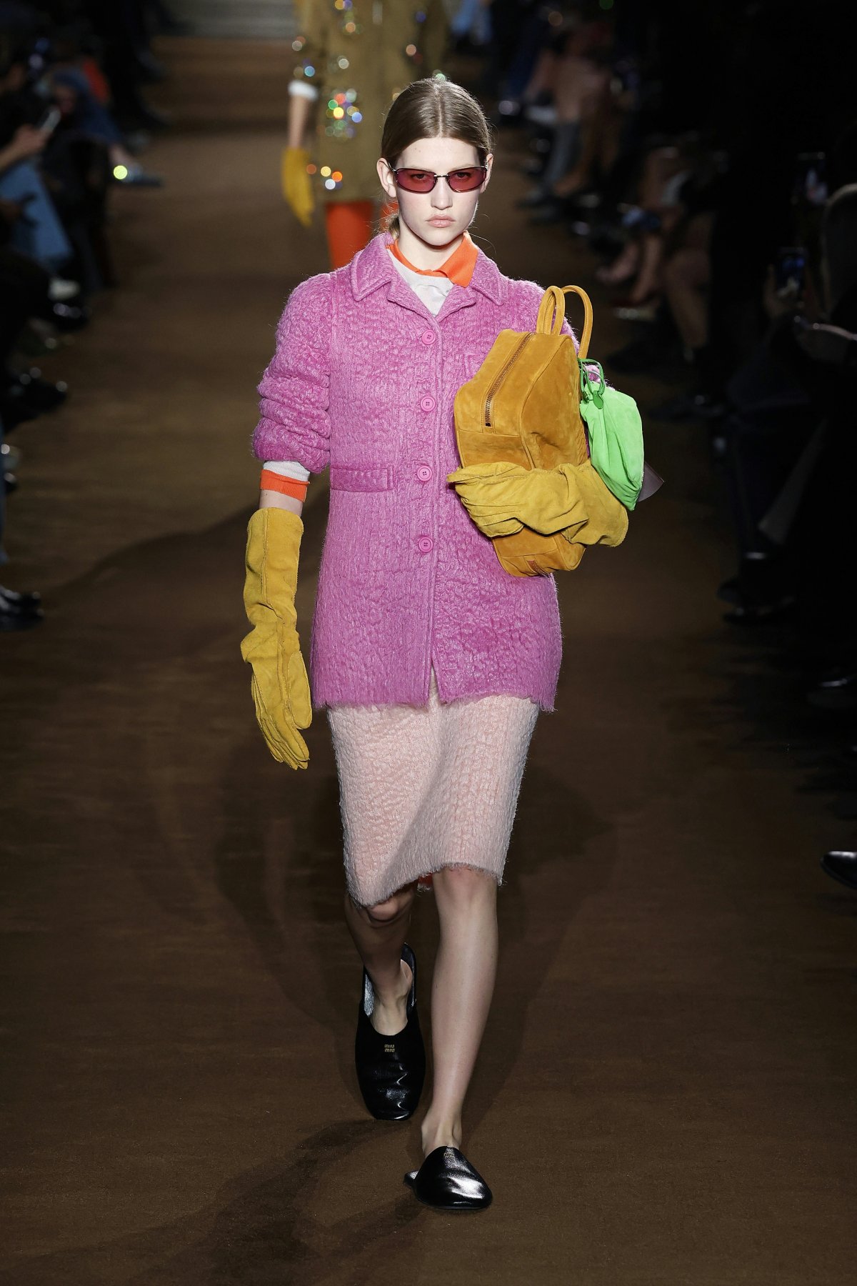 paris bag handbag adult female person woman glove fashion coat long sleeve