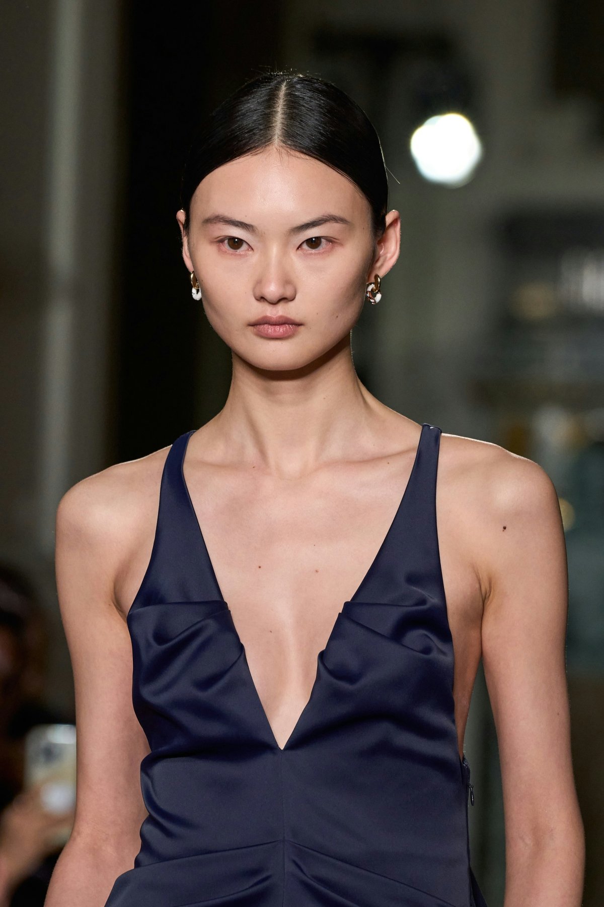 dress formal wear evening dress black hair person fashion adult female woman head