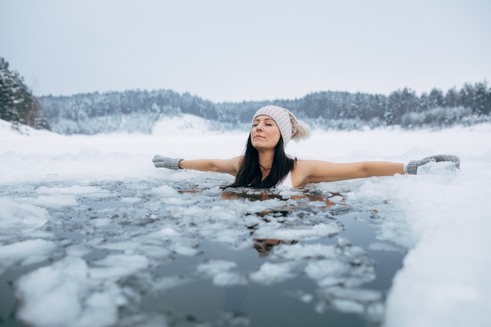 ice hole,wetsuit,happy,ice,beautiful,white,frost,season,hat,female,baltic sea,extreme,smiling,zen,attractive,recreation,relaxation,tree,active,frozen,swimmer,girl,water,person,snow,place for text,conditions,lake,swim,woman,activity,young,winter,cold,holiday,healthcare,gloves,latvia,wellness,vacation,leisure,nature,smart watch,winter clothes,health,people,lifestyle,outdoors,meditation,landscape face head person happy bathing clothing glove laughing smile outdoors