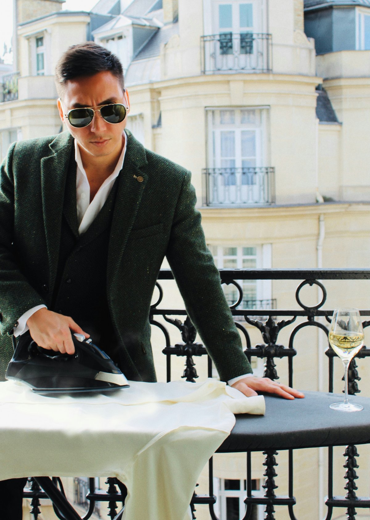 coat blazer jacket formal wear suit adult male man person glass