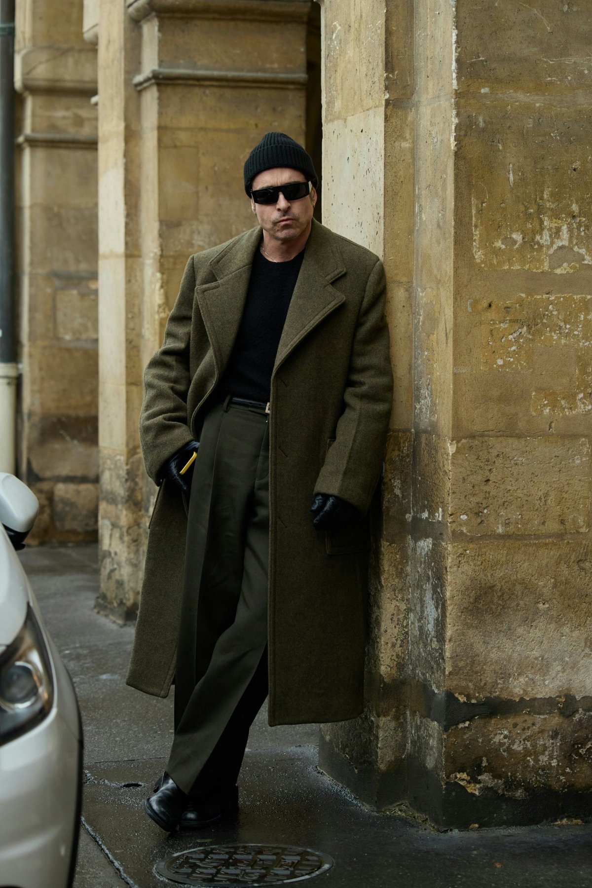 clothing coat overcoat car transportation vehicle glove