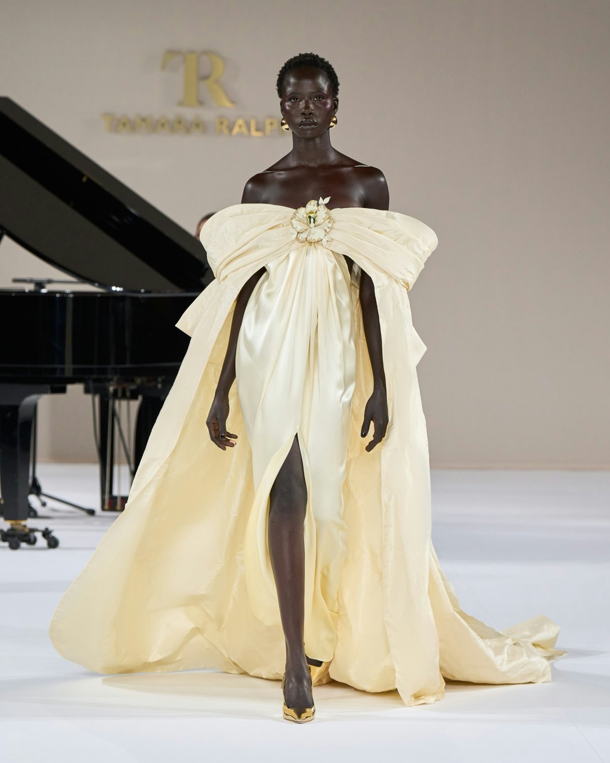 clothing dress fashion formal wear musical instrument piano evening dress gown person face