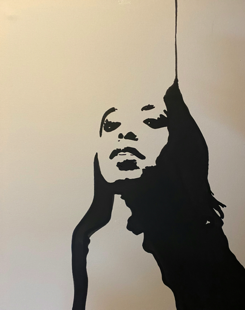 silhouette stencil adult female person woman