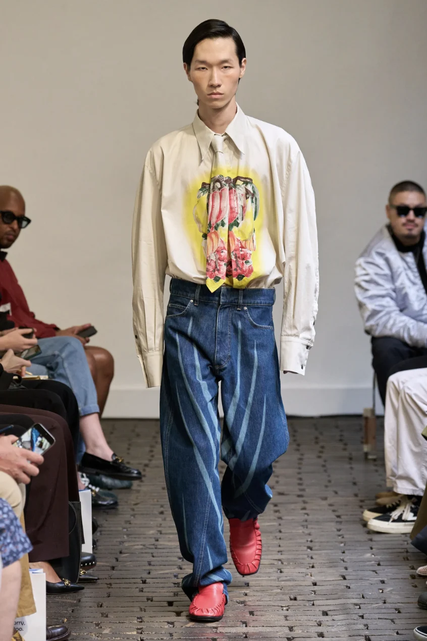 clothing pants long sleeve jeans adult male man person fashion shoe