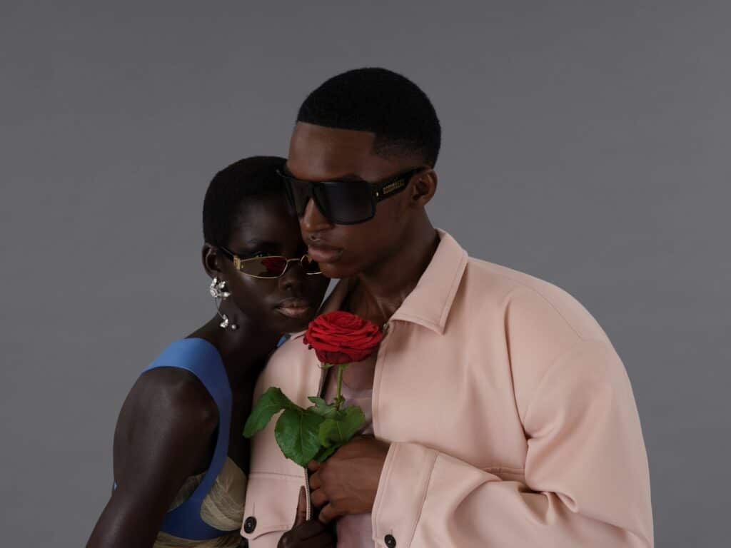 face head person glasses adult male man rose bridegroom smile